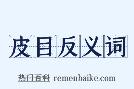 皮目反义词是什么意思的图片